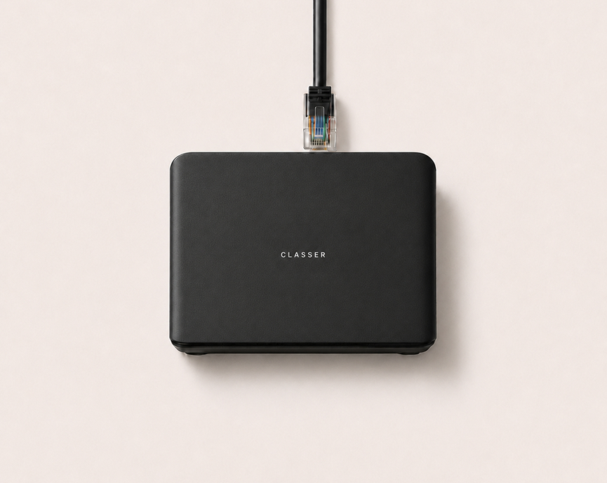Classer Home connected to an external hard drive